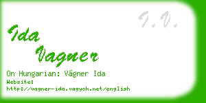 ida vagner business card